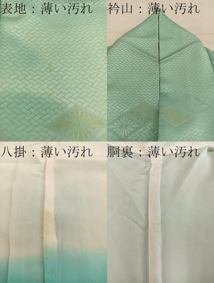 平和屋着物■訪問着 遠山菱花文 暈し染め 正絹 逸品 BAAW6159mz