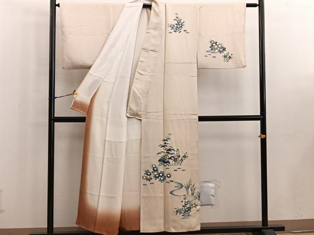 平和屋着物■訪問着 友禅 御所解花文 正絹 逸品 BAAW6161mz