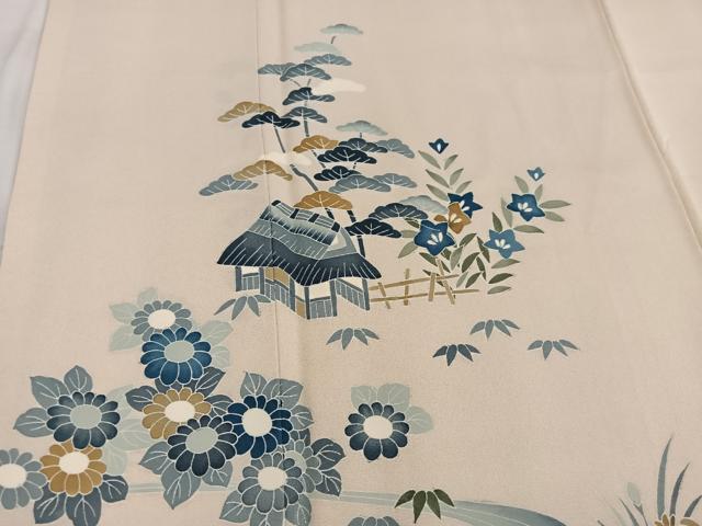 平和屋着物■訪問着 友禅 御所解花文 正絹 逸品 BAAW6161mz