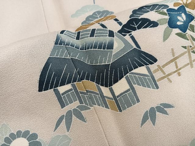 平和屋着物■訪問着 友禅 御所解花文 正絹 逸品 BAAW6161mz