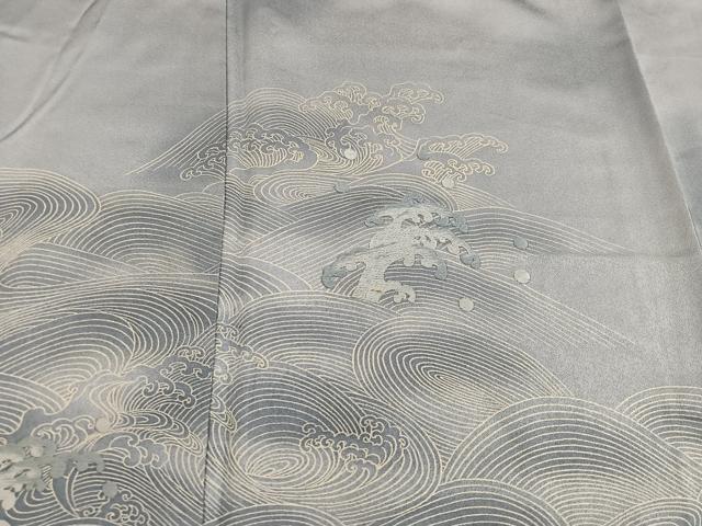 平和屋着物■訪問着 刺繍 立波文 正絹 逸品 BAAW6162mz
