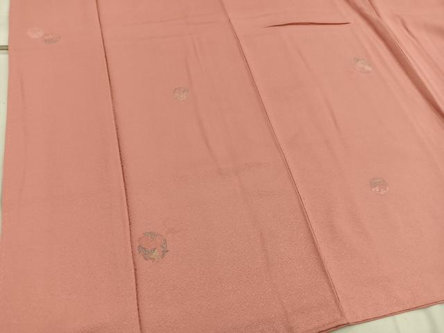 平和屋着物■上質な小紋 寿光織 花丸文 金糸 正絹 逸品 BAAW6174mz