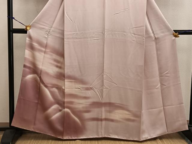 平和屋着物■訪問着 重ね山文 暈し染め 正絹 逸品 BAAW6177mz