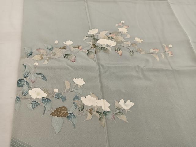 平和屋着物■訪問着 友禅 作家物 枝花文 正絹 逸品 BAAW6179mz