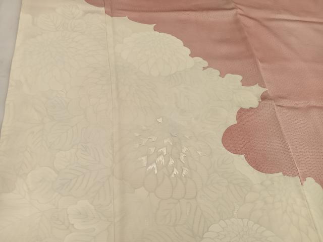 平和屋着物■訪問着 刺繍 草花文 正絹 逸品 BAAW6184mz