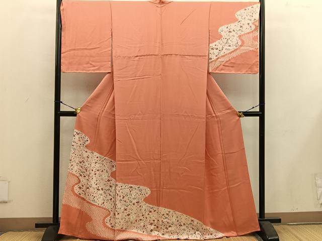 平和屋着物■訪問着 更紗枝花文 正絹 逸品 未使用 BAAW6207mz
