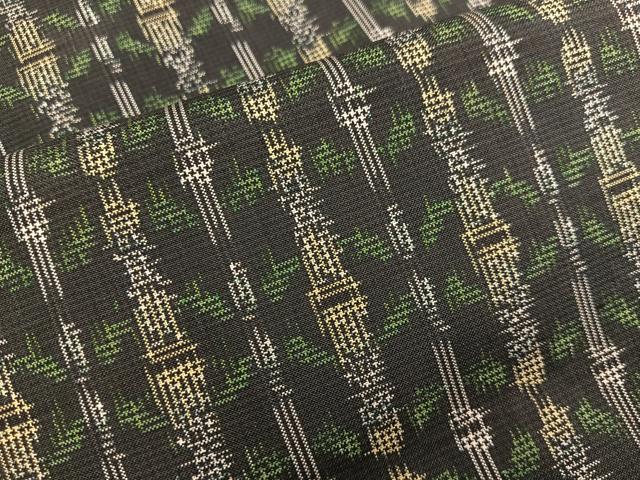 平和屋着物■本場村山大島紬 草葉文 正絹 逸品 BAAW6216mz