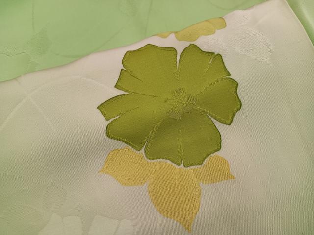 平和屋着物■上質な小紋 地紋起こし 草花文 暈し染め 正絹 逸品 BAAW6219mz