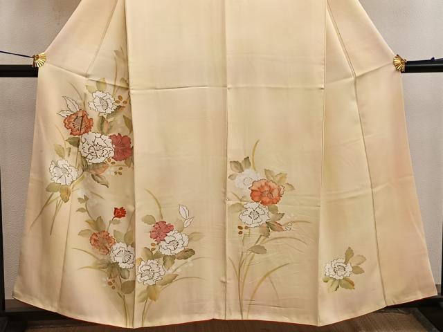 平和屋着物■訪問着 駒刺繍 草花文 暈し染め 金彩 正絹 逸品 BAAW6225mz