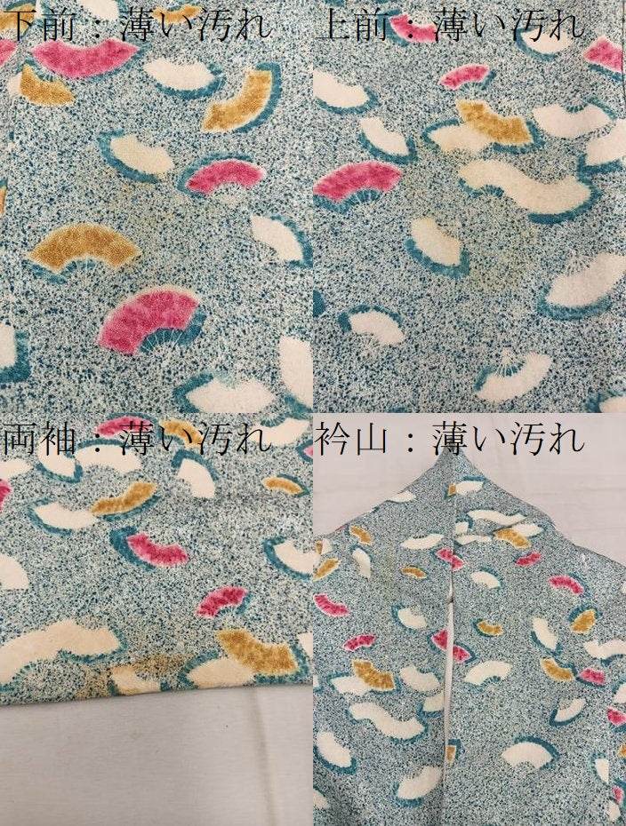 平和屋着物■上質な小紋 地紙重ね たたき染め 正絹 逸品 BAAW6226mz