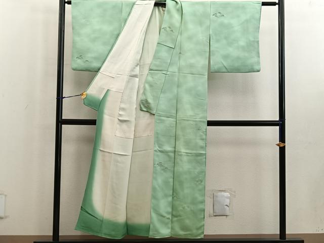 平和屋着物■上質な小紋 松 暈し染め 正絹 逸品 BAAW6235mz