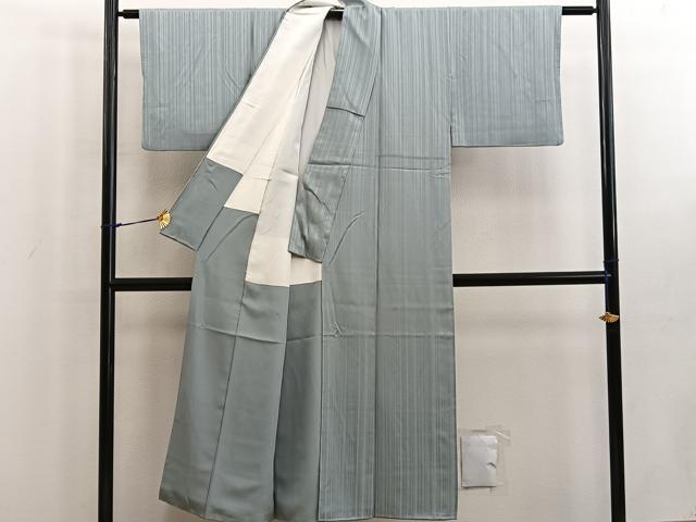 平和屋着物■上質な色無地 薄青色 正絹 逸品 BAAW6238mz