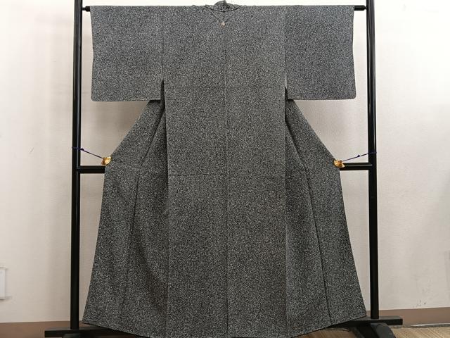 平和屋着物■上質な小紋 霞文 たたき染め 正絹 逸品 BAAW6358mz