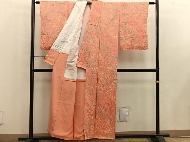 平和屋着物■上質な小紋 総絞り 幾何学文様 正絹 逸品 BAAW6372mz
