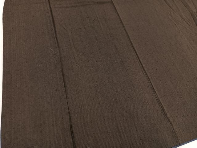 平和屋着物■男性 紬 アンサンブル 栗色 正絹 逸品 BAAW6397mz