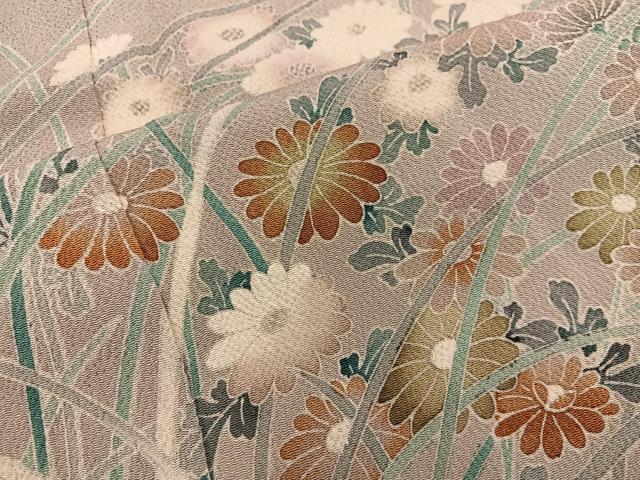 平和屋着物■訪問着 作家物 菊花文 正絹 逸品 BAAW6419mz