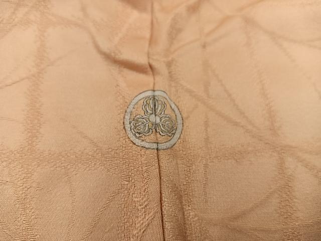 平和屋着物■上質な色無地 草葉地紋 萱草色 正絹 逸品 BAAW6430mz