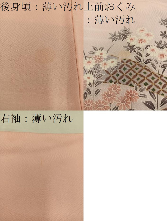 平和屋着物■訪問着 菊花文 暈し染め 金彩 正絹 逸品 BAAW6440mz