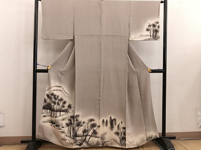 平和屋着物■訪問着 手描き 正絹 逸品 BAAW6447mz