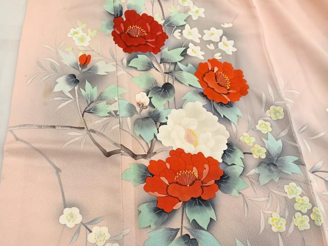 平和屋着物■訪問着 手描き 枝花文 暈し染め 正絹 逸品 BAAW6452mz
