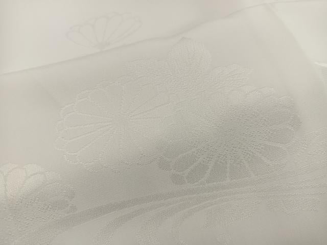 平和屋着物■長襦袢 袷 流水花文 白色 洗える着物 BAAW6453mz