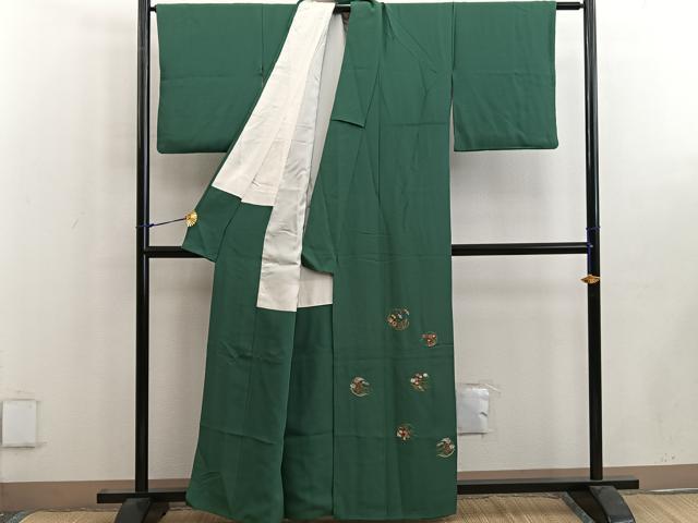 平和屋着物■訪問着 総刺繍 草花文 正絹 逸品 BAAW6463mz