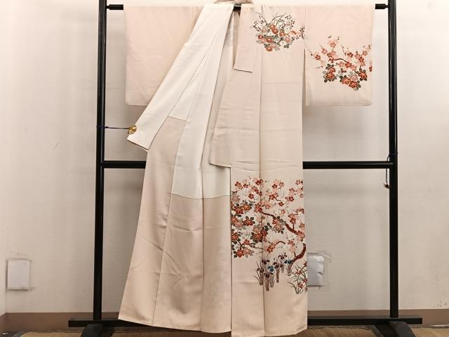 平和屋着物■訪問着 作家物 枝桜花文 金彩 正絹 逸品 BAAW6464mz