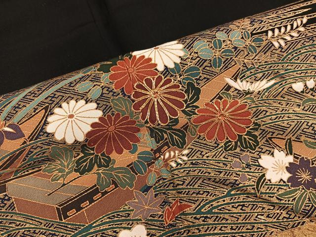 平和屋着物■豪華黒留袖 駒刺繍 籬菊花文 金彩 正絹 逸品 BAAW6472mz