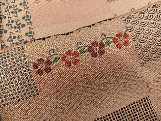 平和屋着物■上質な小紋 青海波花文 正絹 逸品 BAAW6498mz
