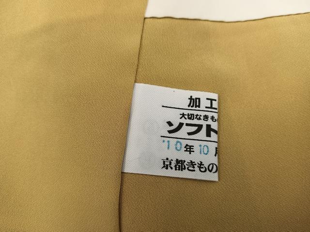 平和屋着物■上質な小紋 エ霞牡丹花文 京都きもの友禅扱い 正絹 逸品 BAAW6502mz