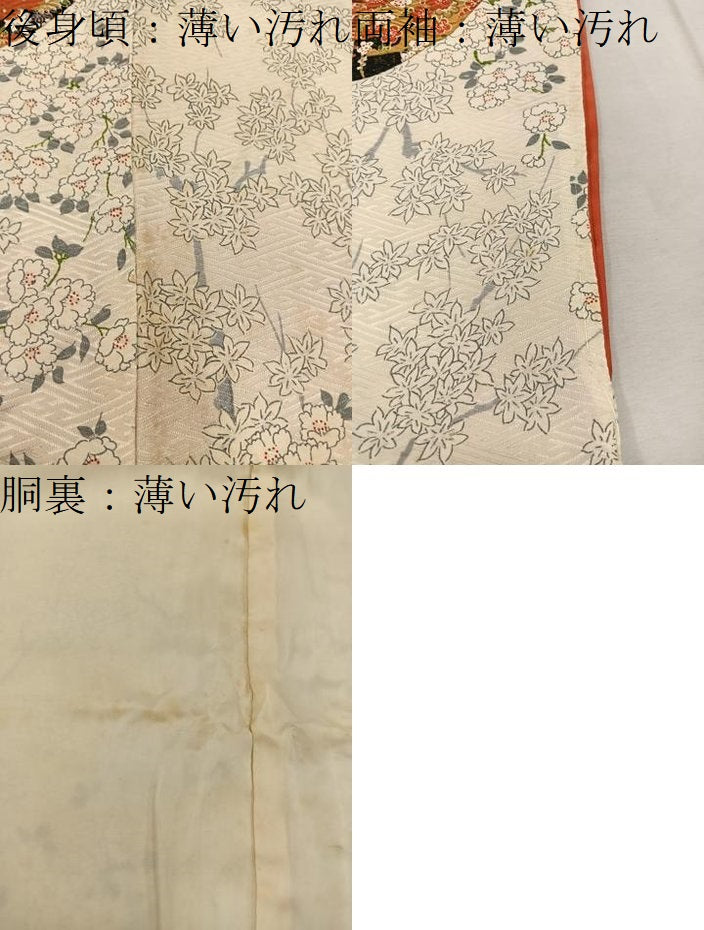 平和屋着物■上質な小紋 扇面花文 正絹 逸品 BAAW6505mz