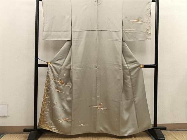 平和屋着物■訪問着 エ霞菊花文 金彩 正絹 逸品 BAAW6509mz