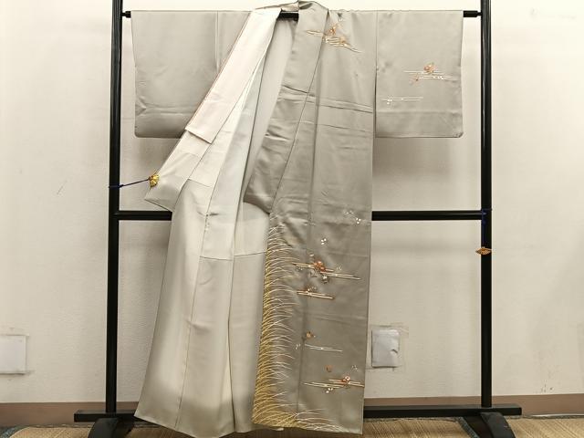 平和屋着物■訪問着 エ霞菊花文 金彩 正絹 逸品 BAAW6509mz