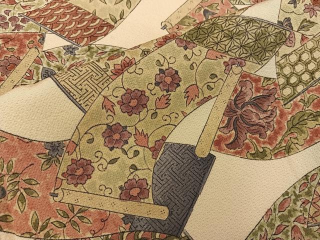 平和屋着物■上質な小紋 草花絵巻文 正絹 逸品 BAAW6513mz