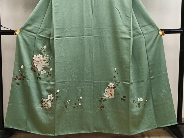 平和屋着物■訪問着 破れ色紙花文 金彩 正絹 逸品 BAAW6522mz
