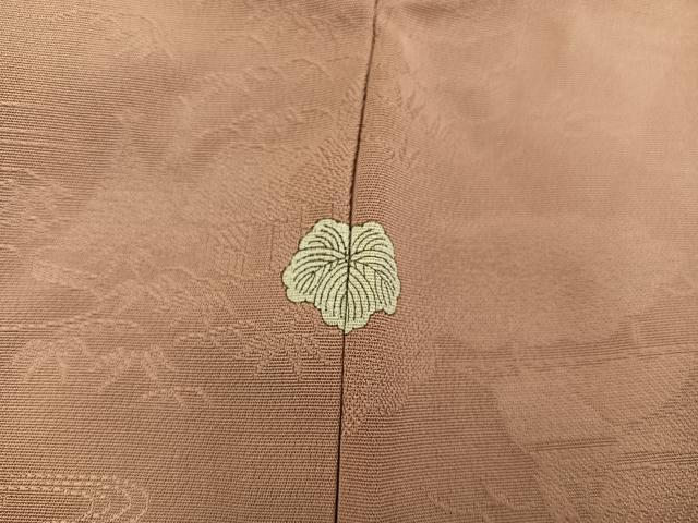 平和屋着物■上質な色無地 風景地紋 駱駝色 正絹 逸品 未使用 BAAW6523mz