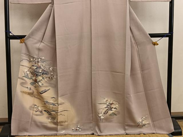 平和屋着物■訪問着 御所解花文 暈し染め 金彩 正絹 逸品 BAAW6528mz