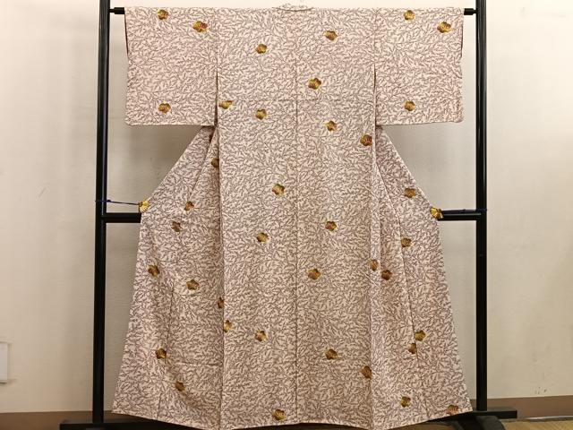 平和屋着物■上質な小紋 枝梅文 正絹 逸品 BAAW6529mz