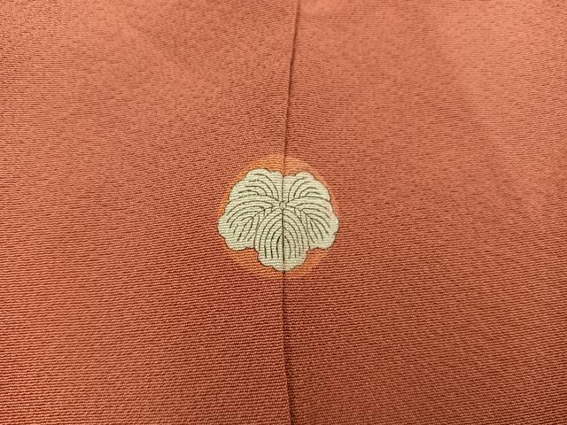 平和屋着物■上質な色無地 赤丹色 正絹 逸品 BAAW6532mz