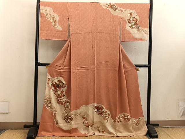 平和屋着物■訪問着 牡丹花文 金彩 正絹 逸品 BAAW6533mz