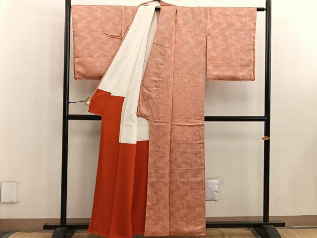 平和屋着物■上質な小紋 鹿の子文 正絹 逸品 BAAW6539mz