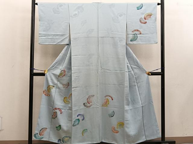 平和屋着物■訪問着 絵皿文 地紋起こし 正絹 逸品 BAAW6549mz