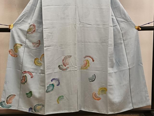 平和屋着物■訪問着 絵皿文 地紋起こし 正絹 逸品 BAAW6549mz