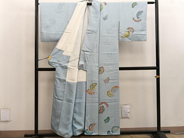 平和屋着物■訪問着 絵皿文 地紋起こし 正絹 逸品 BAAW6549mz