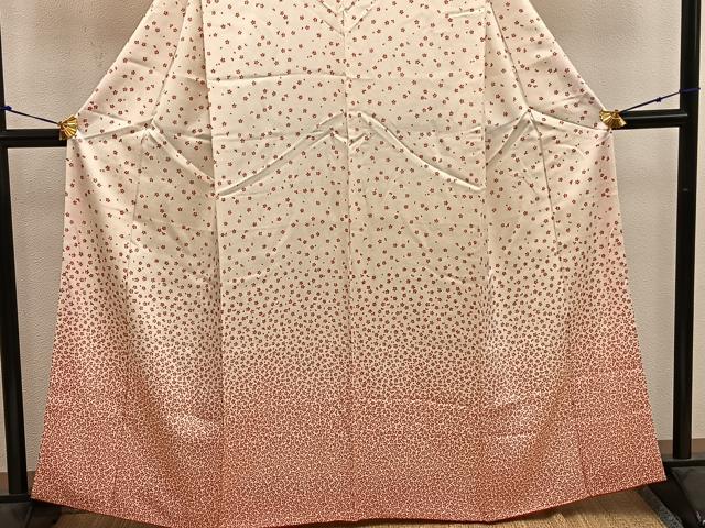 平和屋着物■訪問着 舞桜文 正絹 逸品 BAAW6556mz