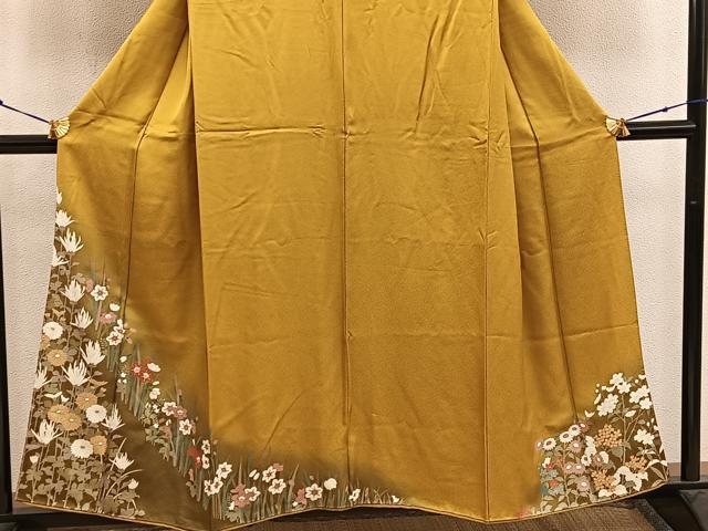 平和屋着物■訪問着 草花文 暈し染め 金彩 正絹 逸品 BAAW6557mz