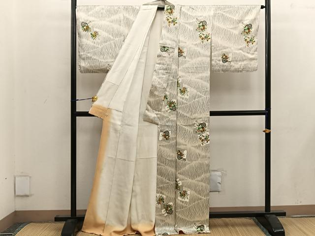 平和屋着物■上質な小紋 花車文 金彩 西武扱い 正絹 逸品 BAAW6566mz