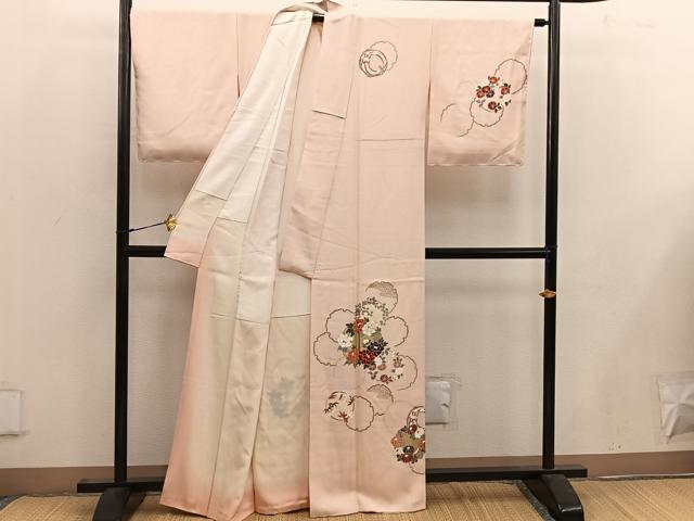 平和屋着物■訪問着 刺繍 雪輪牡丹花文 金彩 正絹 逸品 BAAW6572mz