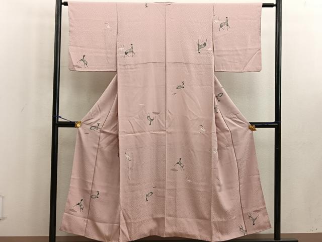 平和屋着物■上質な小紋 動物文 正絹 逸品 BAAW6584mz