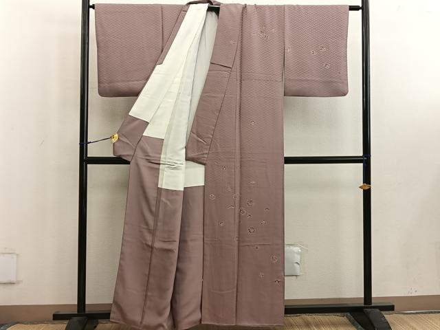 平和屋着物■友禅作家の巨匠 浅井青仁 訪問着 梅花文 正絹 逸品 BAAW6588mz